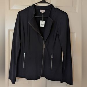 J. Jill Black Zippered Women's Jacket